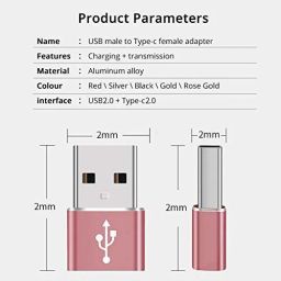 ULTRABYTES USB 3.0 To Type C Adapter USB C Female to USB 3.0 Male Adapter, USB 3.0 to Type C Charging Adapter Compatible with Laptops, Power Banks, Chargers, and More Devices with Standard USB A to USB C Female Port USB Hub image 3