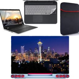 SDM nature wallpaper 4 in 1 combo pack with laptop skin sticker decal, laptop sleeve pouch, key guard, Screen protector all are laptop 15.6 inch Combo Set vinyl Laptop Decal 15.6 Combo Set 046 Combo Set-image-77