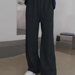 kotty Women Solid Black Track Pants-picture-34