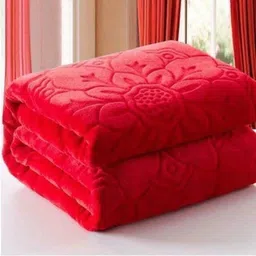 la verne Self Design Double Mink Blanket for Heavy Winter-picture-0