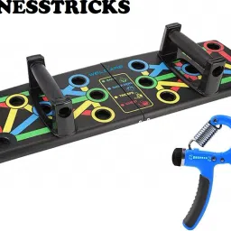 Fitness Combo Of Push Up Board With Hand Gripper Fitness Accessory Kit Kit-0