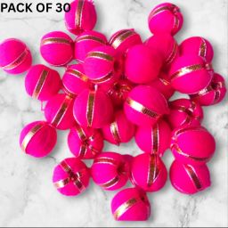 30pcs Pink Woolen Gota Balls for DIY Crafts, Diwali, Pooja & Home Decoration-image-97