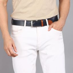 Men Blue Genuine Leather Belt-image-44