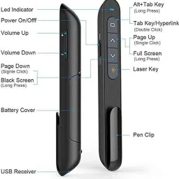 MESHIV USB Presentation Remote Control, PPT Laser Pointer Slider Changer Controller Wireless Presentation Remote Control Pen Presenter image 2