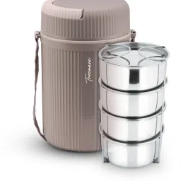 Quick Meal 4 Insulated Hot Lunch Box With 4 SS Container 300 ML Each 4 Containers Lunch Box-20