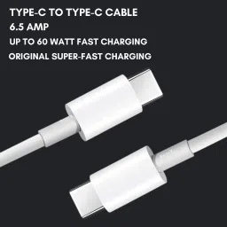 RoarX Type C 6 A 1 m TPE Super fast charging compatible data cable type c to c Original fast charging cable compatible image 2