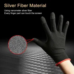 Black Gaming Gloves, Anti-Sweat Breathable, Highly for All Mobile Phone Game Gym & Fitness Gloves-image-82