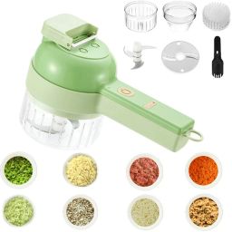 4 in 1 Handheld-Electric-Vegetable-Cutter Wireless Mini Food Chopper for Garlic Electric Vegetable Chopper-image-78