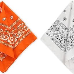 TKSA STYLE Handkerchief for Women Men White Orange ["White","Orange"] Handkerchief-image-96
