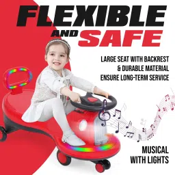 pandaoriginals Train Musical Front Lights with Backrest Superior Quality Smooth Wheels Car Non Battery Operated Ride On image 2