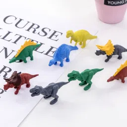 set of 8 Dino Styled erasers Non-Toxic Eraser-11