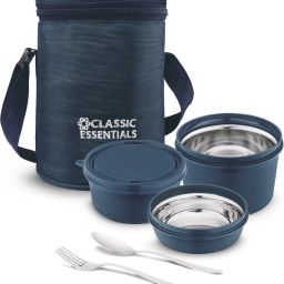Microwave Safe Stainless Steel | Insulated Fabric Bag | Leak Proof 3 Containers Lunch Box-image-31