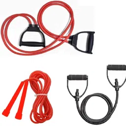 dr pacvu Set3|Single,Double Resistance with Pencil Skipping Rope Body Stretching Exercise Fitness Accessory Kit Kit-picture-14