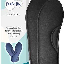 foot vital Memory Foam Shoe Insoles Comfortable Insoles Supports Heel & Arch (Pack of 2) Insole image 2
