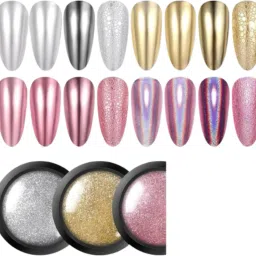 Mirror Effect Chrome Powder Gold, Silver, Rose Gold-image-31