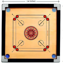 Gloss Finish Carrom Board with Coins, Striker & Powder Size 50.8 cm Carrom Board-image-68