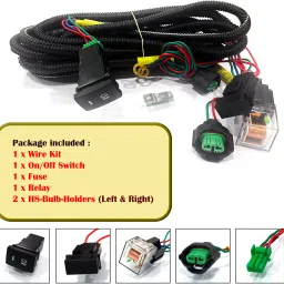 auto pearl Wire kit with socket, relay, & switch for Figo T-2 2012-2014 Car Bulb Holder image 3