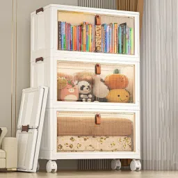 Plastic 3 Shelf Book Organizer door Closer Plastic Close Book Shelf-13