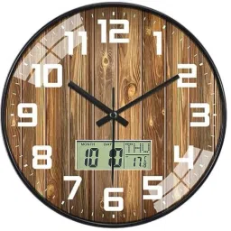Analog-Digital 32 cm X 32 cm Wall Clock-9