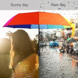 satkavee enterprise 3 Fold Umbrellas,Automatic Open & Close 10Ribs Folding (Multicolor) Umbrella image 4
