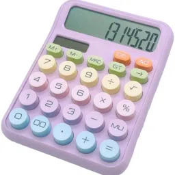 Colorful Candy Calculator, 12 Digit Large LCD Solar Powered Display for Office, School, Home, College, Business Use BasicCalculator-15