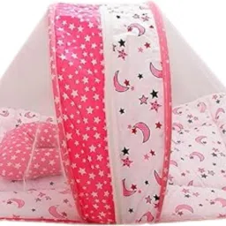 Nylon Infants Washable New Born Baby Bedding Set Combo | Mattress | Mosquito Net | Insect Protector | Mosquito Net-11