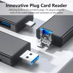 Zomei 5 in 1 Card Reader with Case for Micro SD SD Cards USB Type C Dual Plugs Card Reader image 3