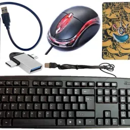 ANJO Wired Keyboard-LED Mouse-Pad-USB Hub 3.0-2 in 1 OTG C & Micro Type Combo Set-picture-18