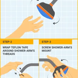 kamal Shower Maze 4x4 (only showerhead) Fixed Mount image 2