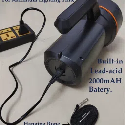 shoptric 1 km long range rechargeable 50w blinker high brightness torch light with 3 mode 5 hrs Torch Emergency Light image 5