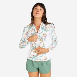 Women UV Protection UPF50+ Beach Top Surfing Rashguard T-shirt White-image-72