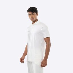 Men's Cricket Polo P100 Soft & Moisture-Wicking White-image-55