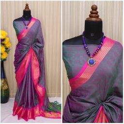 Woven Narayanpet Cotton Silk Saree-image-1