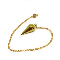 Pointed Brass Metal Pendulum for Crystal Therapy Healing Dowsing and Prediction Decorative Showpiece - 23 cm-image-13