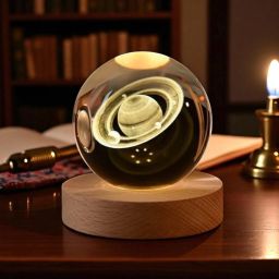 3D Crystal Ball Table Lamp with Wooden Base Table Lamp-image-95
