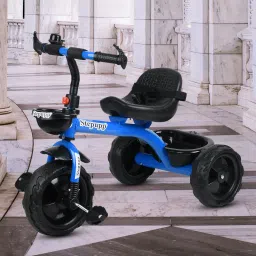 NTIC BABY TRICYCLE BLUE BASKET WITH FRONT AND BACK BASKET FOR KIDS blue basket tricycle Tricycle-image-13
