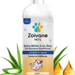 5 in 1 Extra White Cat Shampoo with Conditioner|100% Natural Active Ingredients| Allergy Relief, Anti-microbial, Conditioning, Whitening and Color Enhancing Floral and Sweet Cat Shampoo-15