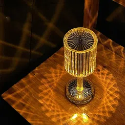 Touch Dimmable Table Light / Rose diamond table lamp Table Lamp (Multicolor) Table Lamp-0