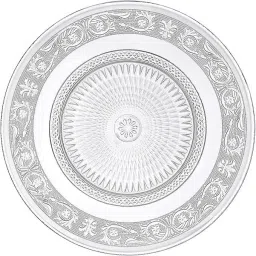 Designer Glass Dinner, Lunch, Snack Serving Plate Dinner Plate Glass Tray Set-18