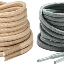 house of common Shoe Laces Round Beige Light Grey 150cm shoe lace for Boot sport Hiking shoes Shoe Lace-image-69