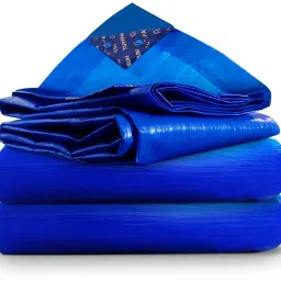 BLUE TARPAULIN 10X8 FEET 90GSM Tent - For Waterproof Tent For Multipurpose Plastic Cover for Truck, Roof, Rain,Outdoor,Sun-image-13