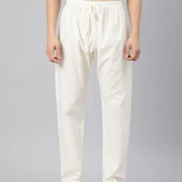 Manthan Cream Cotton Solid Pyjama for Men Men Pyjama-image-7