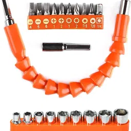 h9 Flexible Shaft Drill, Screwdriver Bits & Nut Socket For drill machine attachment Flexible Shaft Drill, Screwdriver Bits & Nut Socket For drill machine attachment Screwdriver Bit Set image 2