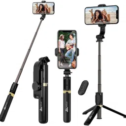 lookat Bluetooth Extedable Selfie Stick with Wireless Remote,103 Cms Long Selfie Stick,Detachable Mobile Holder Bluetooth Selfie Stick-picture-0