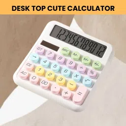 Desktop Calculator, 12-Digit Large LCD and Large Buttons for Office, Homes Y474 Basic Calculator-85