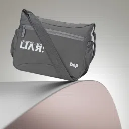 Grey Men & Women Sling Bag - Extra Large Printed Cross Body Sling Bag for Boys & Girls(BNP 094P-Liar)- Grey Clr-image-51