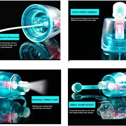 sokt Portable spray water bottle, used as a water sprinkler and drinking bottle both 600 ml Flask image 4