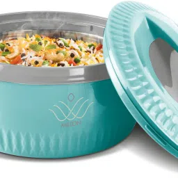 milton Royal Regular 3pc Casserole Double Walled Inner Steel 830ml, 1270ml & 1800ml Pack of 3 Serve Casserole image 2
