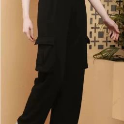 Women Solid Black Track Pants-image-28