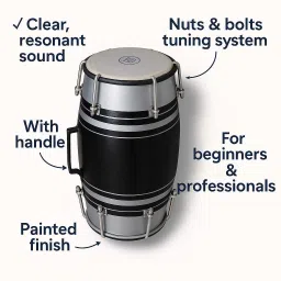 Baby Dholak for Beginners & Professional | Traditional Indian Hand Drum. Nut & Bolts Dholak-image-79